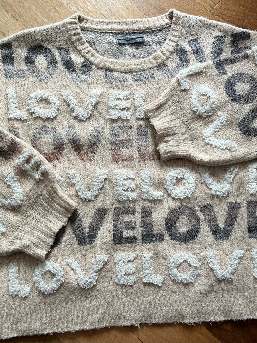 Cozy 'Love' Pattern Sweater